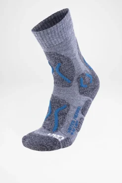 Trekking Winter Merino Damen (Grey Melange/Petrol Blue)